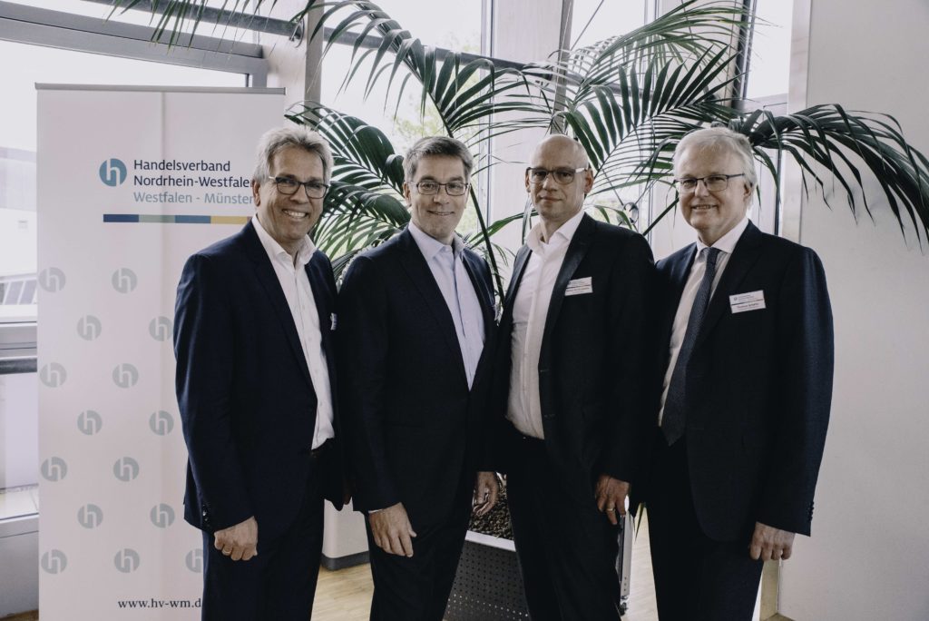 Michael Radau, Alexander Birken, Stefan Grubendorfer und Thomas Schäfer beim Handel im gespräch 2019